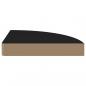 Preview: Eck-Schweberegale 2 Stk. Schwarz 25x25x3,8 cm MDF