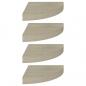 Preview: Eck-Schweberegale 4 Stk. Eichen-Optik 25x25x3,8 cm MDF