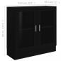 Preview: Vitrinenschrank Schwarz 82,5x30,5x80 cm Holzwerkstoff