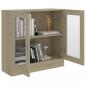 Preview: Vitrinenschrank Sonoma-Eiche 82,5x30,5x80 cm Holzwerkstoff