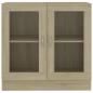 Preview: Vitrinenschrank Sonoma-Eiche 82,5x30,5x80 cm Holzwerkstoff