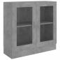 Preview: Vitrinenschrank Betongrau 82,5x30,5x80 cm Holzwerkstoff