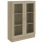 Preview: Vitrinenschrank Sonoma-Eiche 82,5x30,5x115 cm Holzwerkstoff