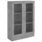 Preview: Vitrinenschrank Betongrau 82,5x30,5x115 cm Holzwerkstoff