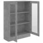 Preview: Vitrinenschrank Betongrau 82,5x30,5x115 cm Holzwerkstoff