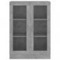 Preview: Vitrinenschrank Betongrau 82,5x30,5x115 cm Holzwerkstoff