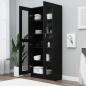 Preview: Vitrinenschrank Schwarz 82,5x30,5x185,5 cm Holzwerkstoff