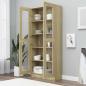 Preview: Vitrinenschrank Sonoma-Eiche 82,5x30,5x185,5 cm Holzwerkstoff