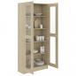 Preview: Vitrinenschrank Sonoma-Eiche 82,5x30,5x185,5 cm Holzwerkstoff