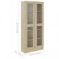 Preview: Vitrinenschrank Sonoma-Eiche 82,5x30,5x185,5 cm Holzwerkstoff