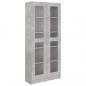 Preview: Vitrinenschrank Betongrau 82,5x30,5x185,5 cm Holzwerkstoff