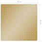 Preview: Regenbrause Edelstahl 40x40 cm Quadrat Golden