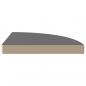 Preview: Eck-Schweberegale 2 Stk. Hochglanz-Grau 35x35x3,8 cm MDF