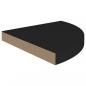 Preview: Eck-Schweberegale 2 Stk. Schwarz 35x35x3,8 cm MDF