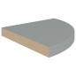 Preview: Eck-Schweberegale 2 Stk. Grau 35x35x3,8 cm MDF