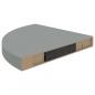 Preview: Eck-Schweberegale 2 Stk. Grau 35x35x3,8 cm MDF