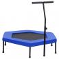 Preview: ARDEBO.de - Fitness Trampolin mit Griff Sicherheitspolster Sechseck 122 cm