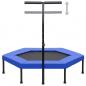 Preview: Fitness Trampolin mit Griff Sicherheitspolster Sechseck 122 cm