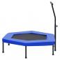 Preview: Fitness Trampolin mit Griff Sicherheitspolster Sechseck 122 cm