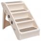 Preview: Hundetreppe Klappbar Creme 62x40x49,5 cm 