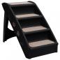 Preview: Hundetreppe Klappbar Schwarz 62x40x49,5 cm 