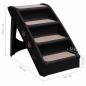 Preview: Hundetreppe Klappbar Schwarz 62x40x49,5 cm