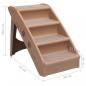 Preview: Hundetreppe Klappbar Braun 62x40x49,5 cm