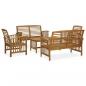 Preview: ARDEBO.de - 5-tlg. Garten-Lounge-Set Massivholz Akazie