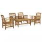 Preview: ARDEBO.de - 5-tlg. Garten-Lounge-Set Massivholz Akazie