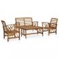 Preview: ARDEBO.de - 4-tlg. Garten-Lounge-Set Massivholz Akazie