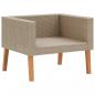 Preview: 4-tlg. Garten-Lounge-Set mit Auflagen Poly Rattan Beige