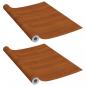 Preview: Möbelfolien Selbstklebend 2 Stk. Helle Eiche 500x90 cm PVC