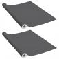 Preview: Möbelfolien Selbstklebend 2 Stk. Grau 500x90 cm PVC