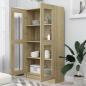 Preview: Vitrinenschrank Sonoma-Eiche 82,5x30,5x150 cm Holzwerkstoff