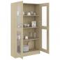 Preview: Vitrinenschrank Sonoma-Eiche 82,5x30,5x150 cm Holzwerkstoff