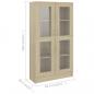 Preview: Vitrinenschrank Sonoma-Eiche 82,5x30,5x150 cm Holzwerkstoff