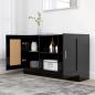 Preview: Sideboard Schwarz 120x30,5x70 cm Holzwerkstoff