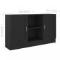 Preview: Sideboard Schwarz 120x30,5x70 cm Holzwerkstoff