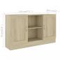 Preview: Sideboard Sonoma-Eiche 120x30,5x70 cm Holzwerkstoff