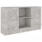 Preview: Sideboard Betongrau 120x30,5x70 cm Holzwerkstoff