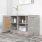 Preview: Sideboard Betongrau 120x30,5x70 cm Holzwerkstoff