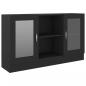 Preview: Vitrinenschrank Schwarz 120x30,5x70 cm Holzwerkstoff