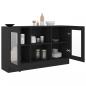 Preview: Vitrinenschrank Schwarz 120x30,5x70 cm Holzwerkstoff