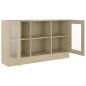 Preview: Vitrinenschrank Sonoma-Eiche 120x30,5x70 cm Holzwerkstoff