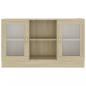 Preview: Vitrinenschrank Sonoma-Eiche 120x30,5x70 cm Holzwerkstoff