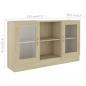 Preview: Vitrinenschrank Sonoma-Eiche 120x30,5x70 cm Holzwerkstoff