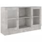 Preview: Vitrinenschrank Betongrau 120x30,5x70 cm Holzwerkstoff