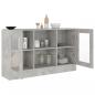 Preview: Vitrinenschrank Betongrau 120x30,5x70 cm Holzwerkstoff