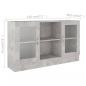 Preview: Vitrinenschrank Betongrau 120x30,5x70 cm Holzwerkstoff