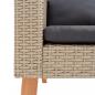 Preview: 5-tlg. Garten-Lounge-Set mit Auflagen Poly Rattan Beige